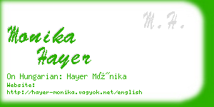 monika hayer business card